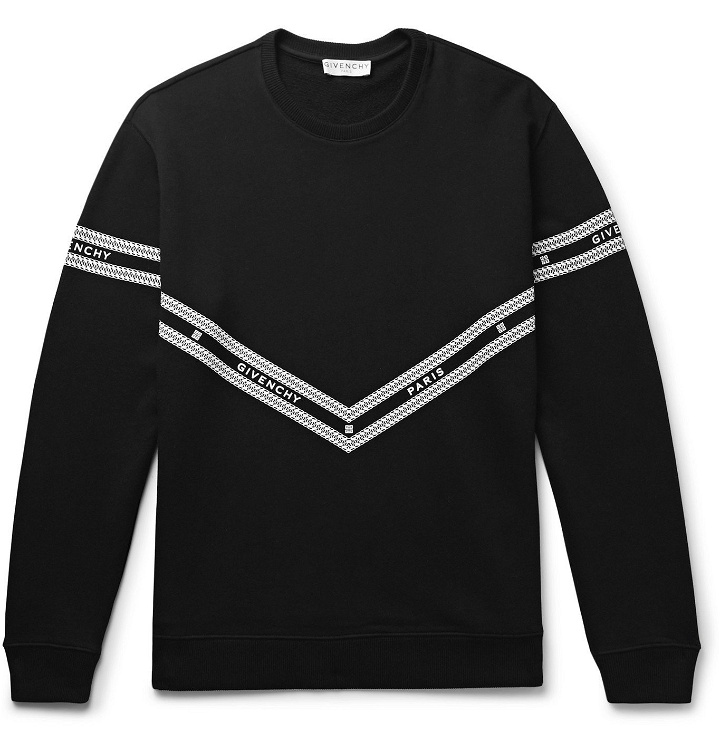 Photo: Givenchy - Logo-Print Loopback Cotton-Jersey Sweatshirt - Black