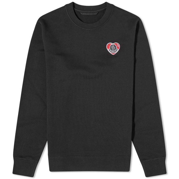 Photo: Moncler Men's Heart Logo Sweater in Black