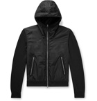TOM FORD - Shell-Panelled Wool Hooded Jacket - Black