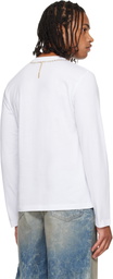 Marine Serre White Trompe L'Œil Jewelry Jersey LS T-Shirt
