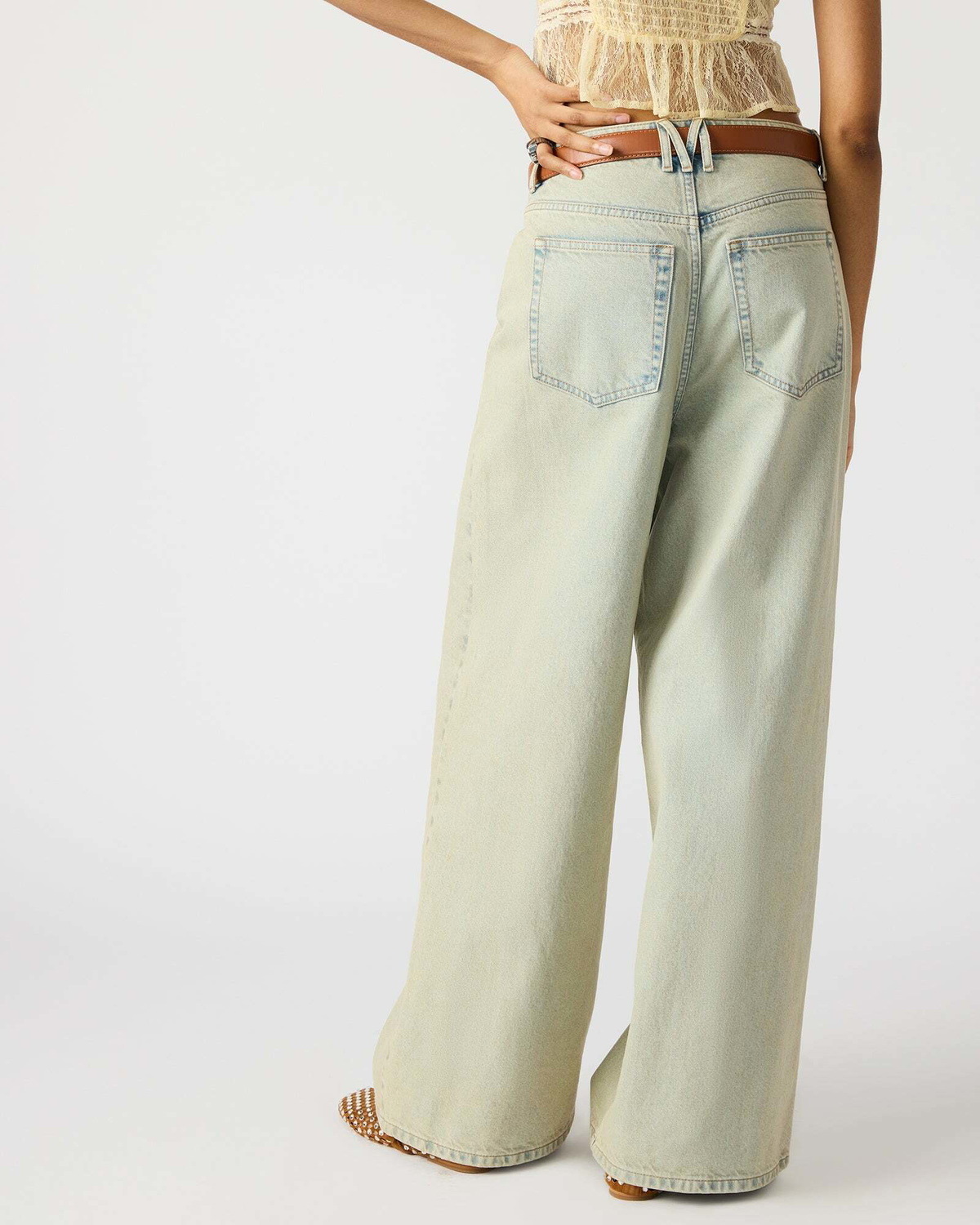 Steve Madden The Mega Baggy Pants in Light Blue Denim