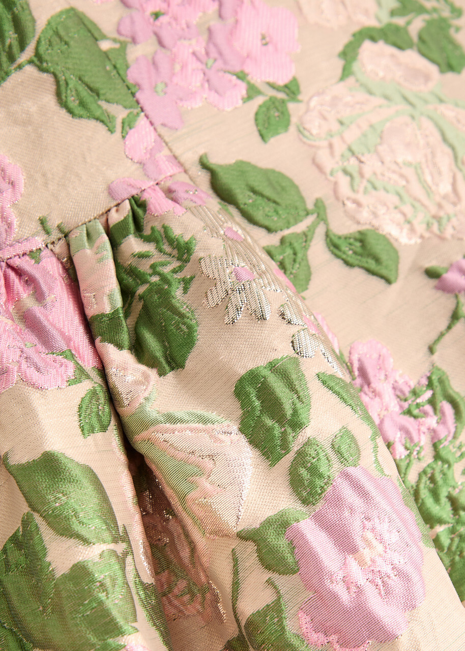 ワンピース sister jane Mountain Song Jacquard Dress Sister Jane Mountain Song Floral-jacquard Cloqué Mini Dress Pink
