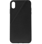 Native Union - Clic Card Leather iPhone XS Max Case - Men - Black