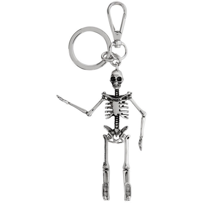 Photo: Alexander McQueen Silver Blackened Skeleton Keychain