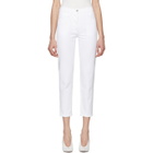 A-Plan-Application White Straight Cropped Jeans