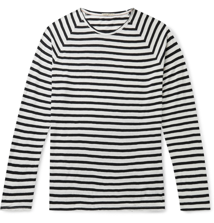 Photo: Nudie Jeans - Otto Striped Organic Cotton-Jersey T-Shirt - Black