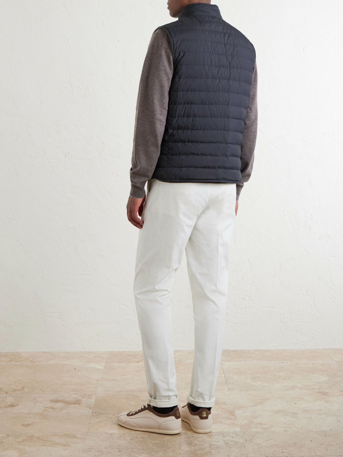 Brunello Cucinelli - Quilted Shell Down Gilet - Blue