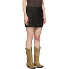 Versace Brown Lightweight Wool Miniskirt