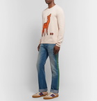 Gucci - Slim-Fit Logo-Appliquéd Intarsia Wool Sweater - Ecru