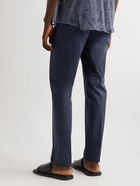 Etro - Straight-Leg Cotton-Blend Twill Trousers - Blue