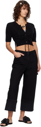 Simone Rocha Black Straight Leg Jeans