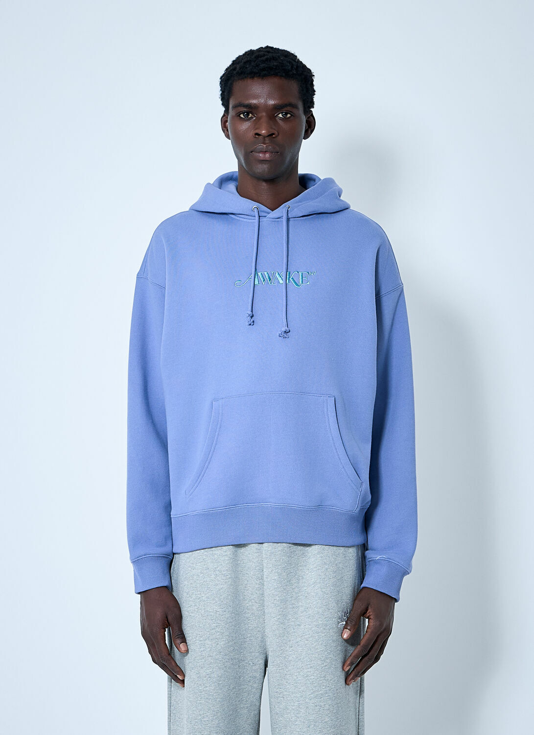Awake NY Logo Motif Hooded Sweatshirt