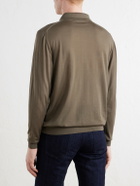Kiton - Wool Half-Zip Sweater - Brown