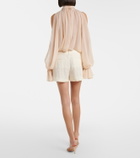 Blumarine Appliqué gabardine shorts