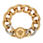 Versace Gold and Silver Medusa Chain Bracelet