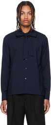 Dries Van Noten Navy Cellbe Shirt