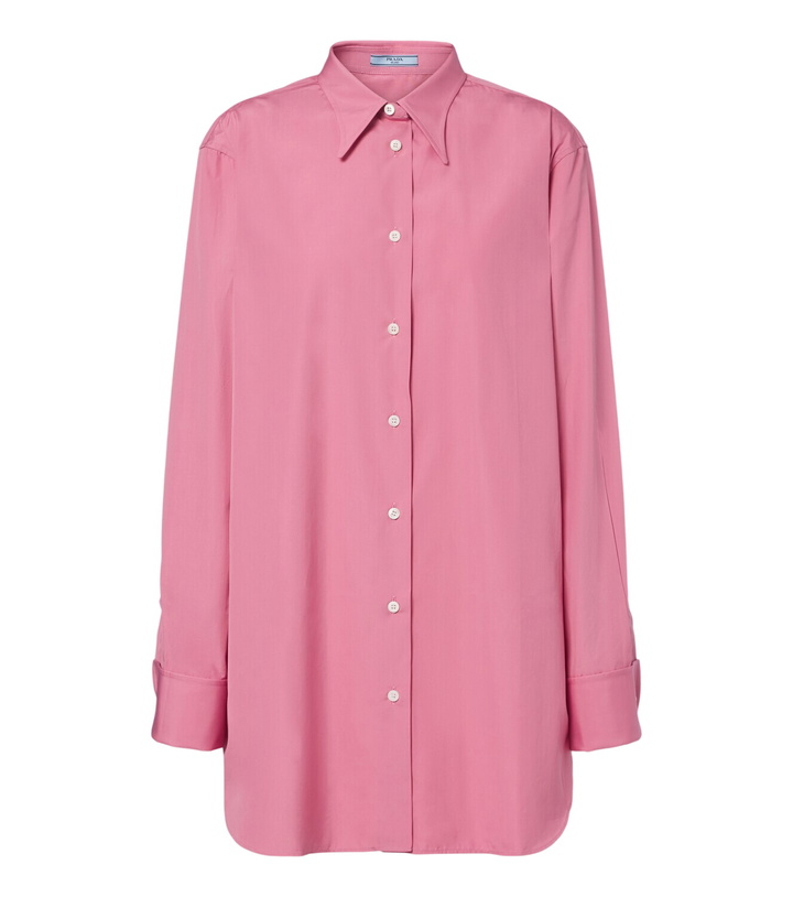 Photo: Prada Oversized cotton poplin shirt
