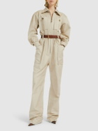 SAINT LAURENT Cotton Twill Jumpsuit