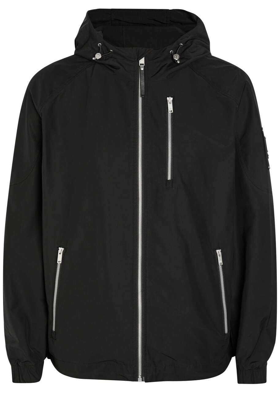 Moose Knuckles Charlesbourg Hooded Shell Jacket Black