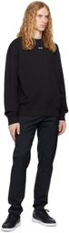 Hugo Black Cotton-Terry Logo Sweater