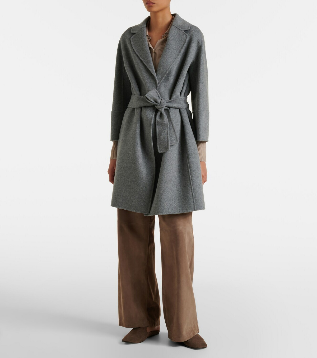 'S Max Mara Virgin wool wrap coat