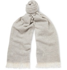 SALLE PRIVÉE - Jorn Fringed Cashmere Scarf - Gray