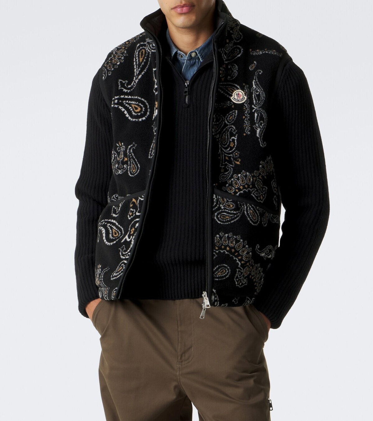 Moncler Reversible paisley vest