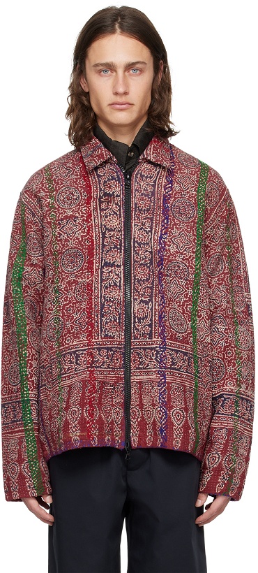 Photo: Kartik Research Red & Beige Embroidered Jacket