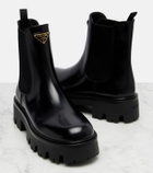 Prada 50 leather platform Chelsea boots