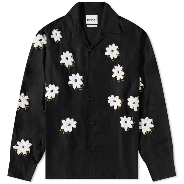 Photo: Noma t.d. Men's Floral Hand Embroidery Shirt in Black