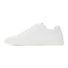 Fendi White and Navy Leather Bag Bugs Sneakers