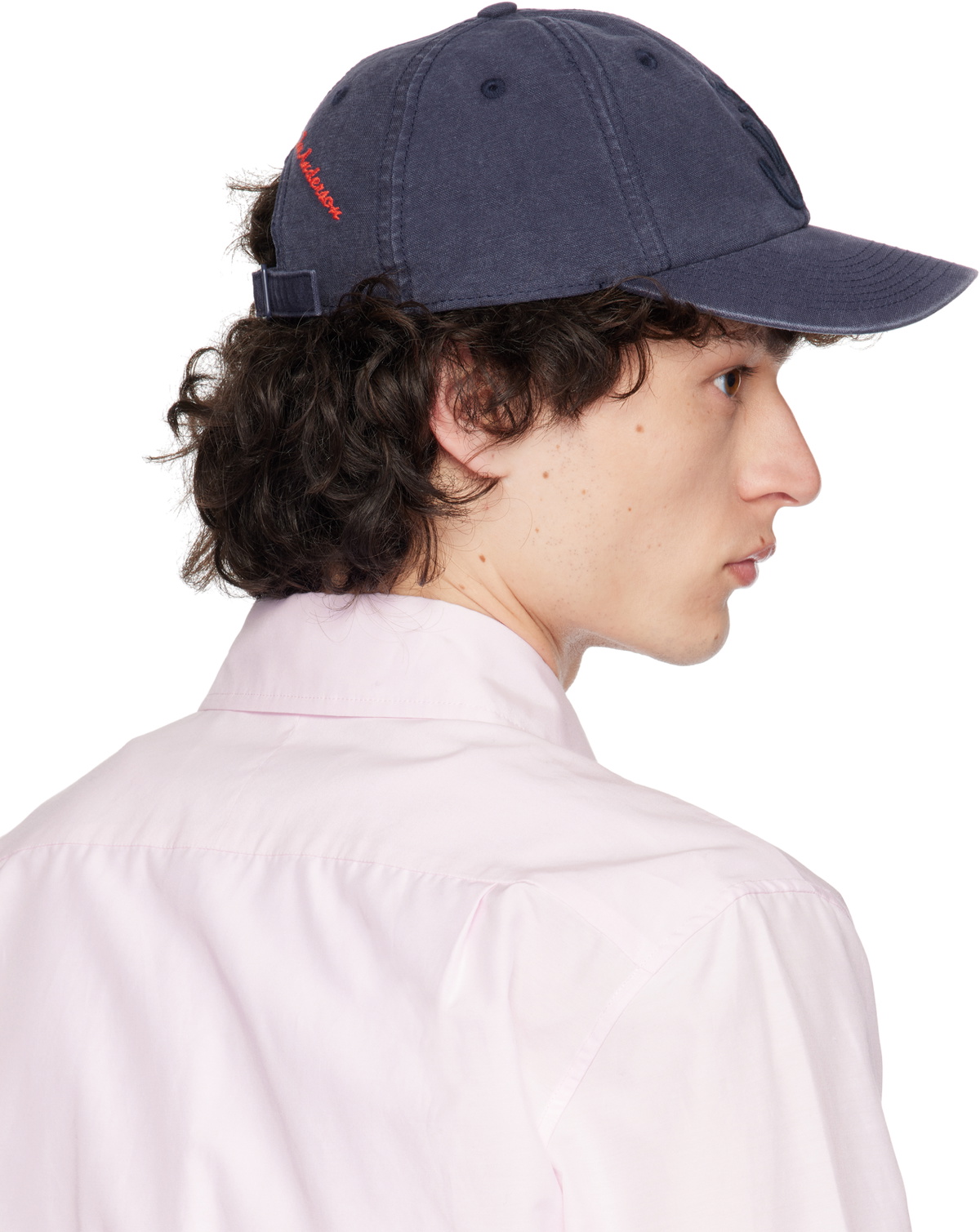 JW Anderson Navy Anchor Logo Baseball Cap