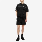 DIGAWEL x F/CE 7 Pocket Corduroy Short Sleeve Shirt in Black