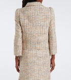 Shushu/Tong Checked cotton-blend cropped jacket