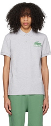 Lacoste Gray Embroidered Polo