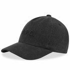 A.P.C. Eden Tonal Denim Logo Cap in Washed Black