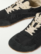 Bottega Veneta - Orbit Leather and Suede-Trimmed Shell Sneakers - Black
