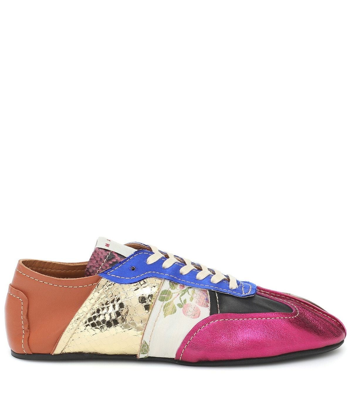 Marni - Tapestry leather sneakers Marni