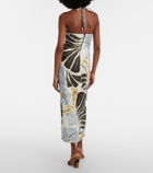 SIR Lola floral linen midi dress