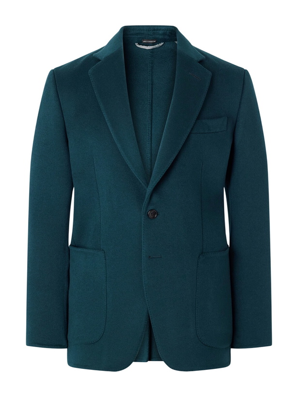 Photo: TOM FORD - Woven Cashmere Blazer - Green