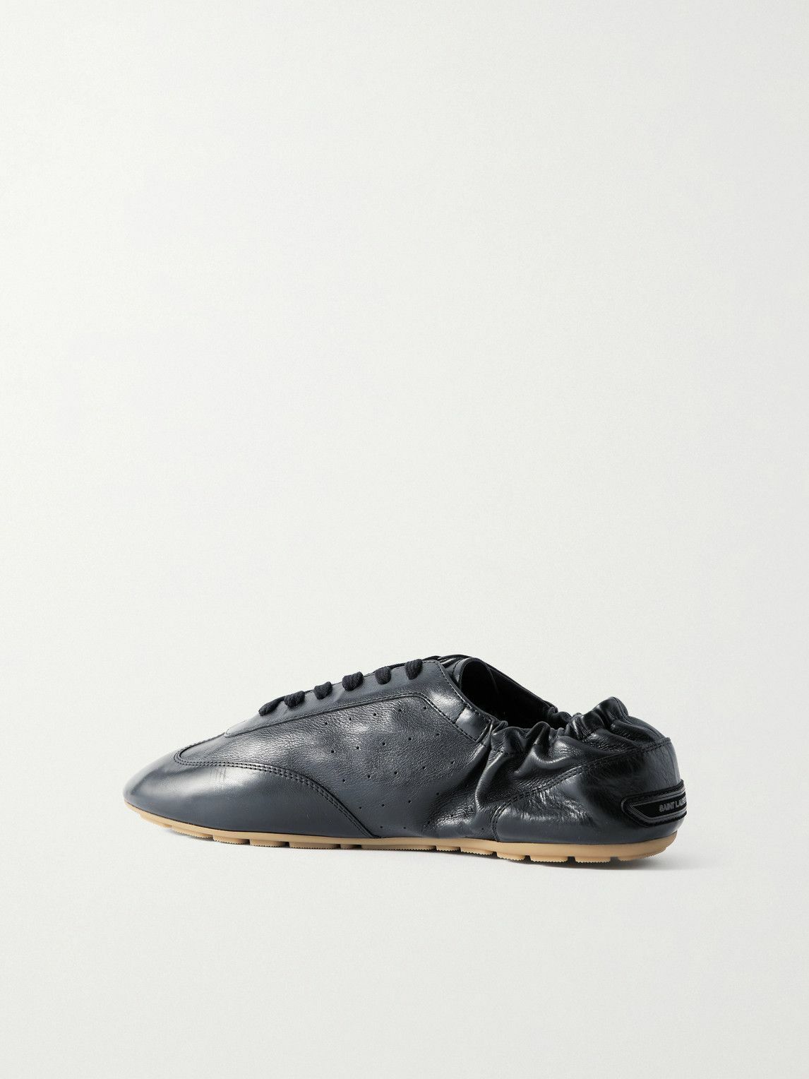 SAINT LAURENT - Lewis Full-Grain Leather Sneakers - Black