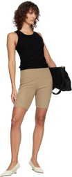 Fear of God ESSENTIALS Beige Rib Knit Bike Shorts