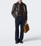 Métier Closer Slim suede briefcase