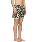 Solid and Striped Off-White Leopard Classic Swim Shorts