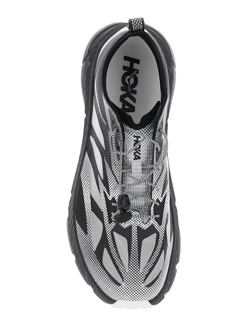 Hoka mafate Speed 4 Lite Black Low Top Sneakers With Mesh Panels In Tech Fabric Unisex