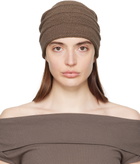 OPEN YY Brown Rolled Ridge Beanie
