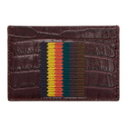 Paul Smith Burgundy Bright Stripe Card Holder