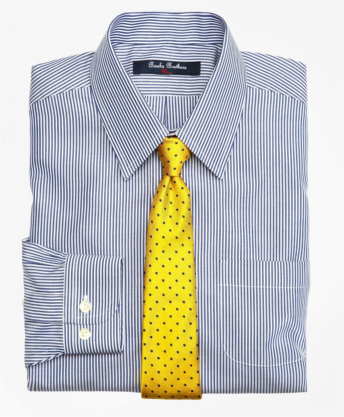 Brooks Brothers Boys Non-Iron Supima Cotton Broadcloth Candy Stripe Dress Shirt | Blue