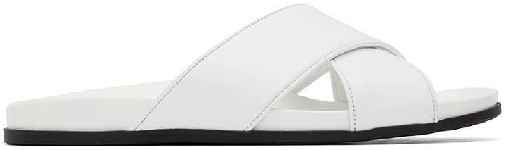 Photo: Manolo Blahnik White Leather Chiltern Sandals