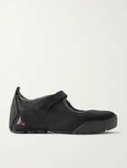 ROA - Loie Mesh-Trimmed Nubuck Sneakers - Black